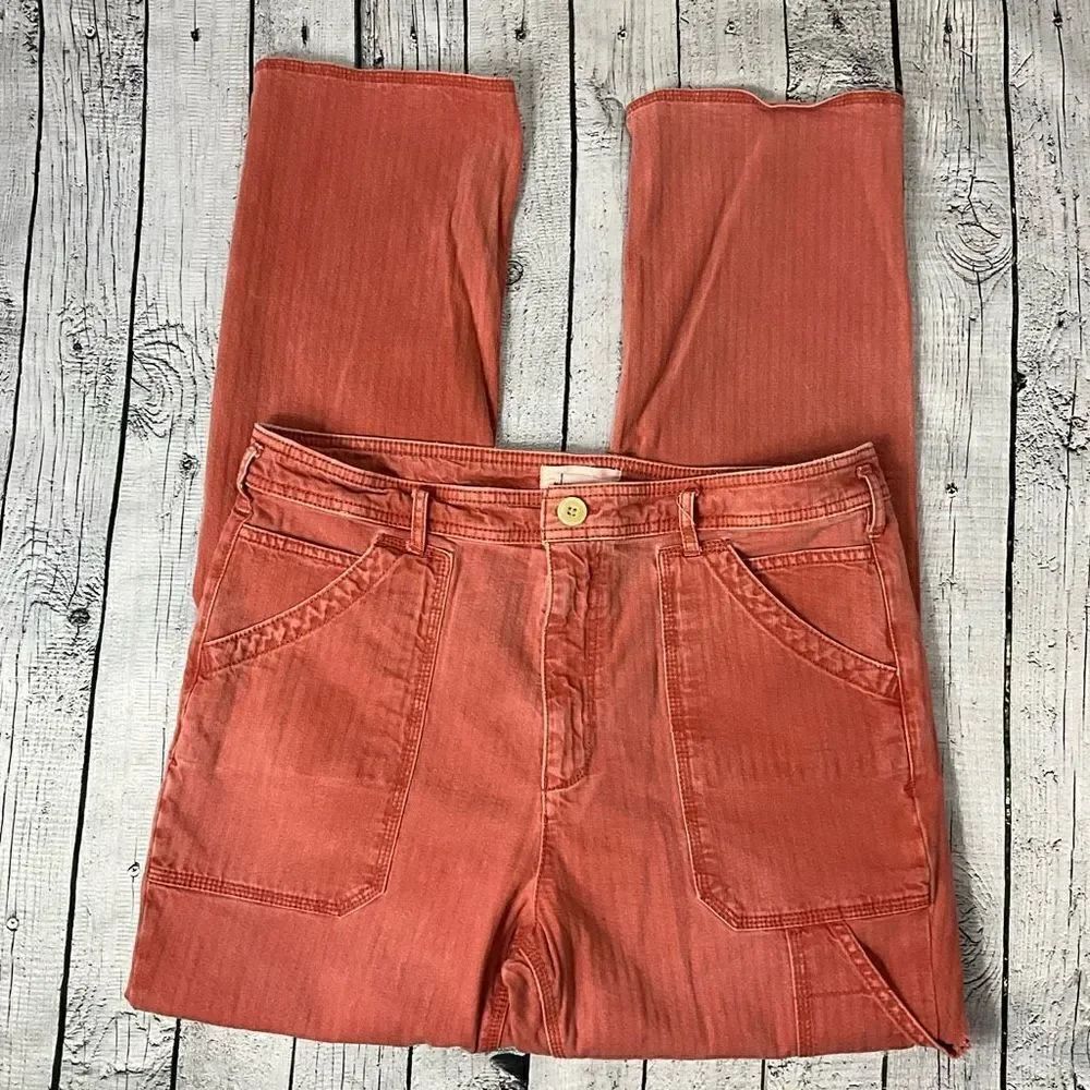 ANTHROPOLOGIE Straight Leg Pink Wash Jeans